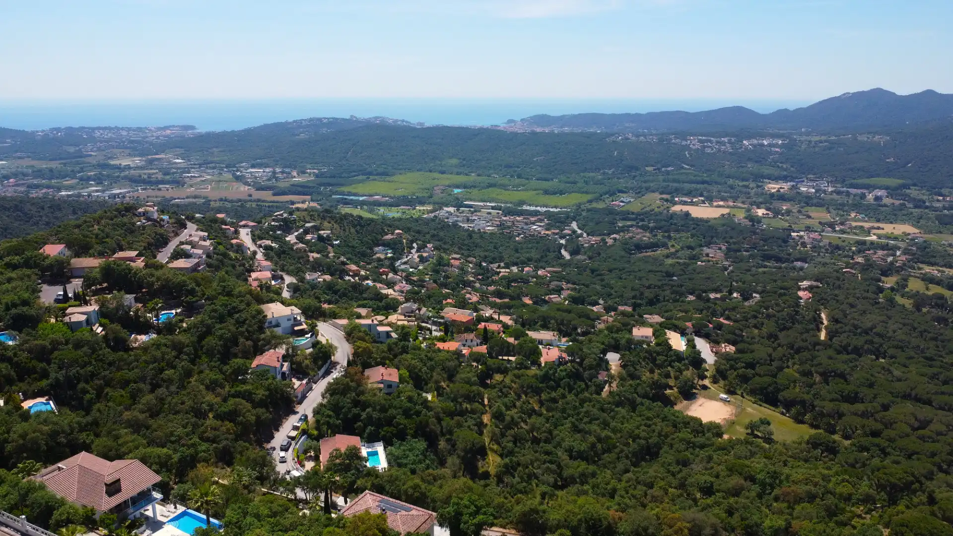 Vista exterior de Casa o xalet en venda en Santa Cristina d'Aro amb Aire condicionat, Jardí privat i Parquet