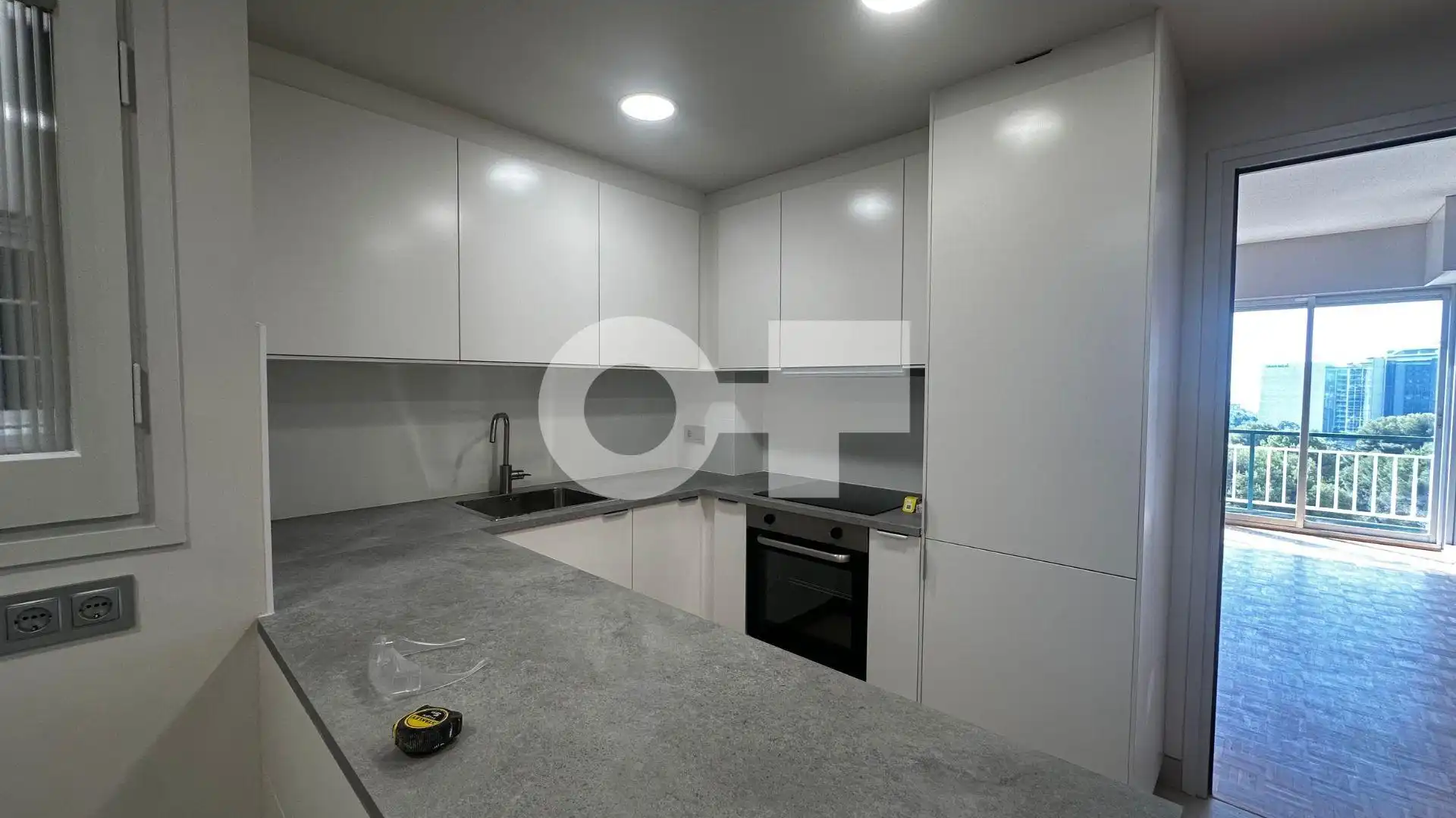 Küche von Wohnung zur Miete in Barcelona mit Parkett, Terrasse und Alarm