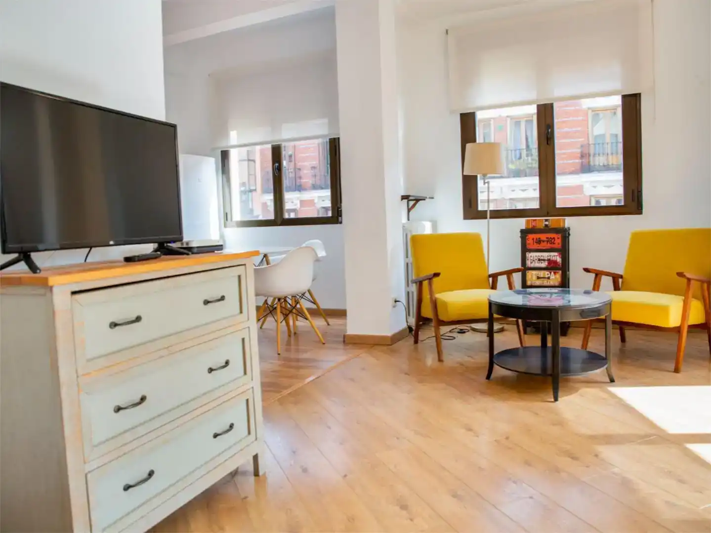 Sala d'estar de Loft de lloguer en Madrid amb Aire condicionat, Parquet i Traster