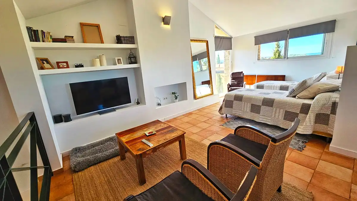 Living room of Houses for sale in El Madroño  with Air Conditioner and Private garden