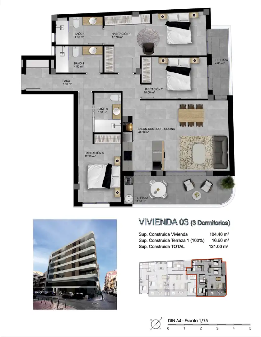 Apartamento con ascensor en venta en Santa Pola ciudad, imagen 10