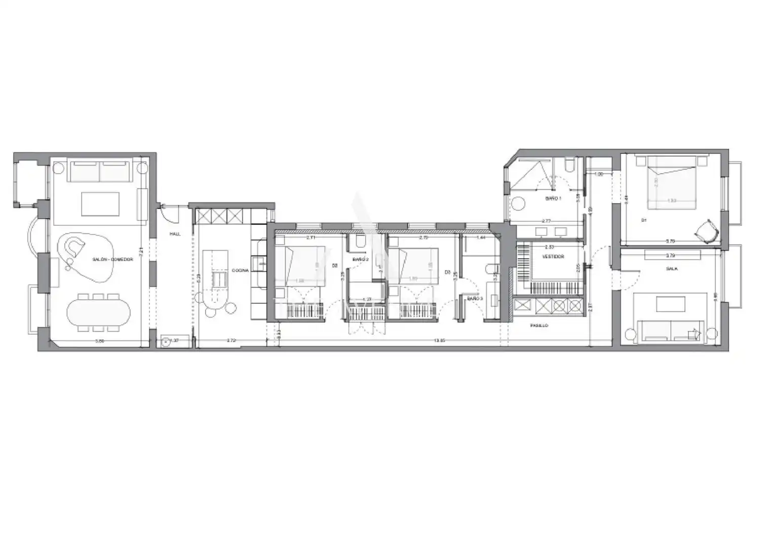 Flat with terrace for sale in Barrio de Salamanca, imagen 82