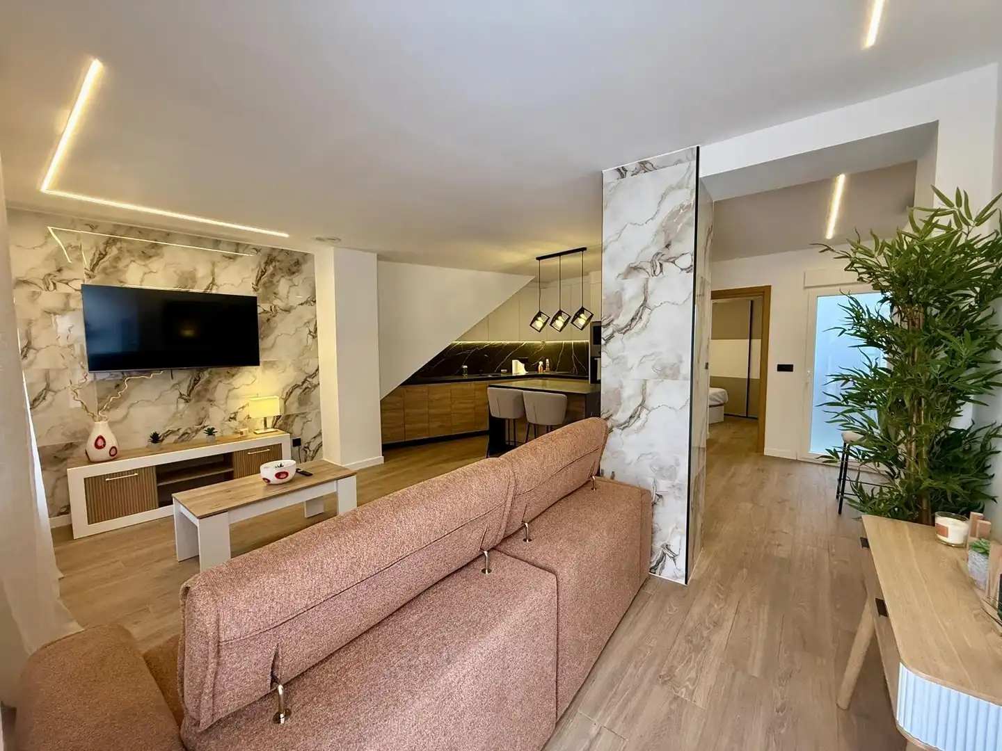 Sala de estar de Planta baja de alquiler en Santa Pola con Aire acondicionado y Amueblado