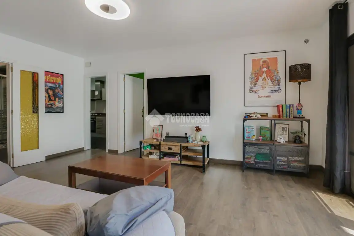 Sala de estar de Piso en venta en Barcelona con Aire acondicionado, Parquet y Balcón