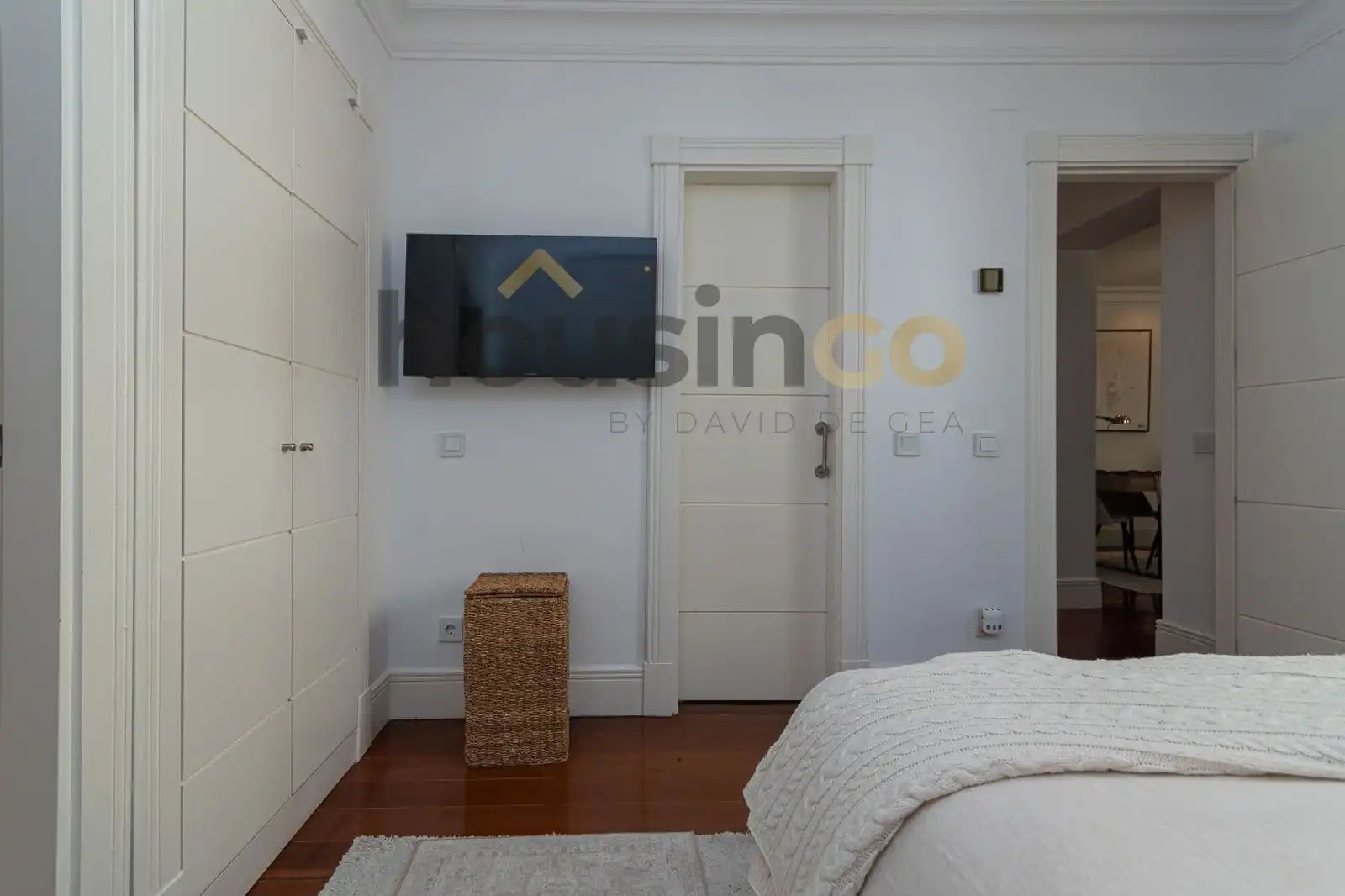 Schlafzimmer von Wohnung zur Miete in Madrid mit Klimaanlage, Heizung und Parkett