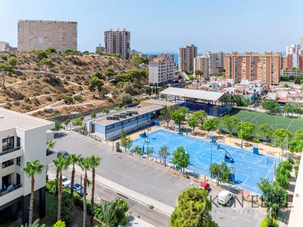 Vista exterior de Ático en venta en Alicante / Alacant con Aire acondicionado, Jardín privado y Terraza