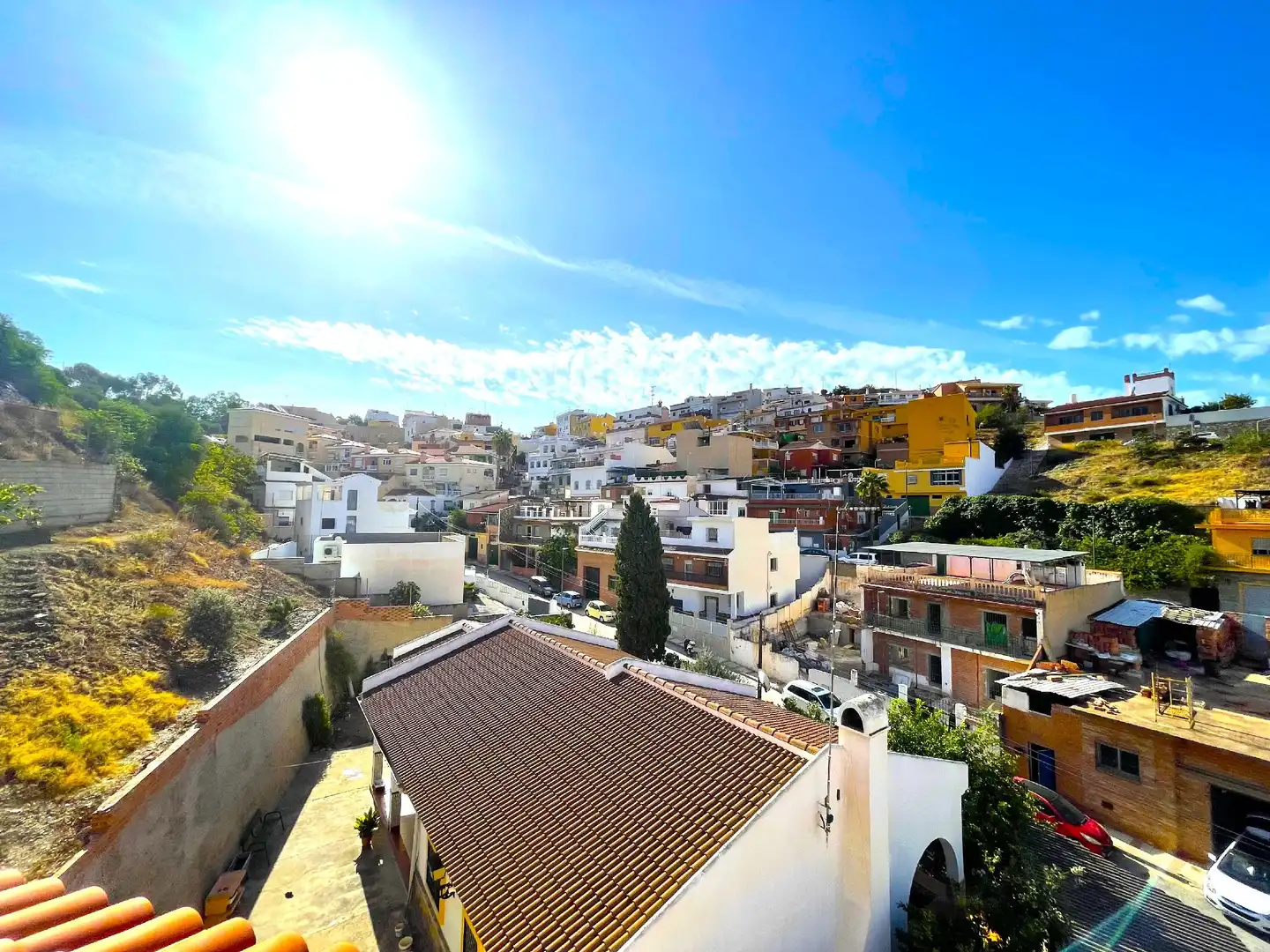 Vista exterior de Casa adosada en venda en Málaga