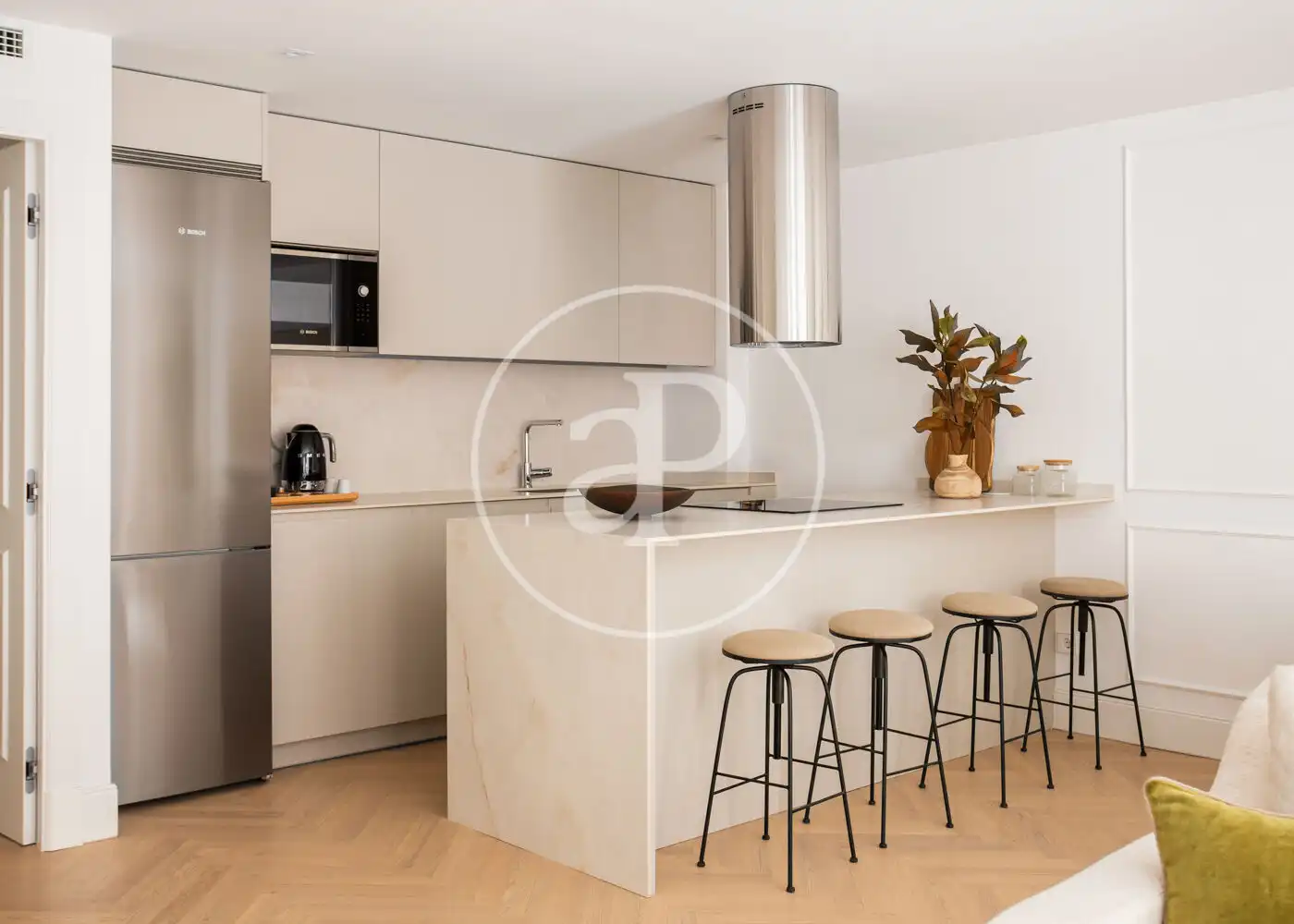 Kitchen of Flat for rent in Madrid  with Air Conditioner, Heating and Furnished