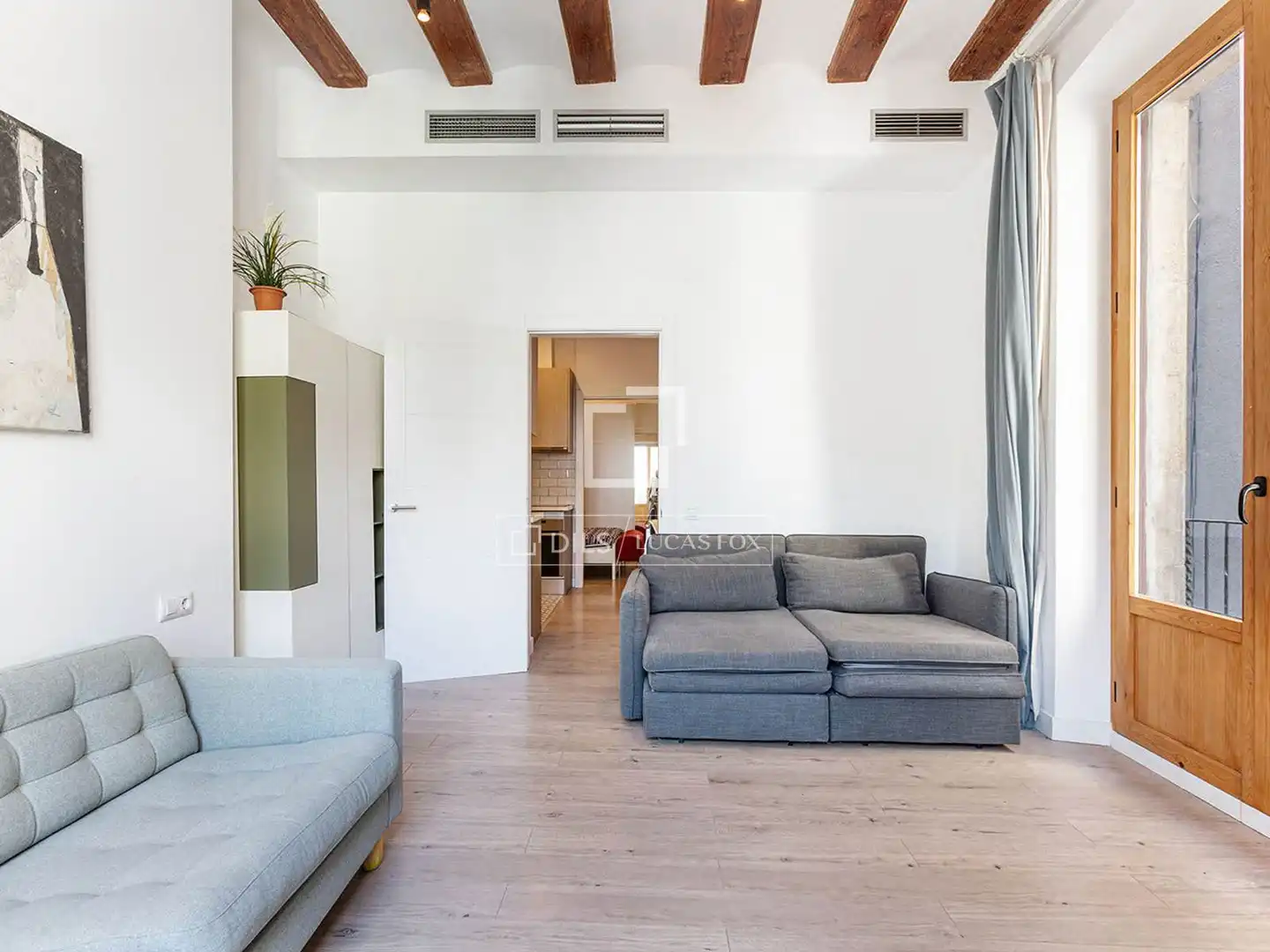 Wohnzimmer von Wohnung zum Verkauf in Barcelona mit Klimaanlage, Heizung und Möbliert