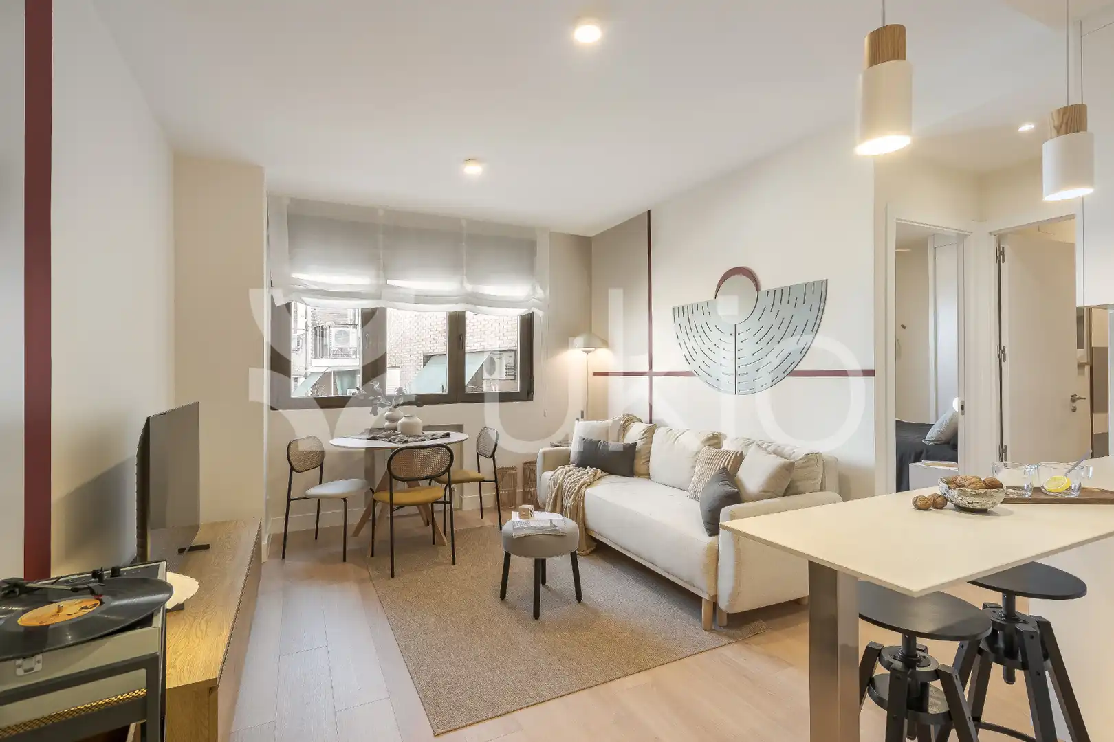 Wohnzimmer von Wohnungen zur Miete in Madrid mit Klimaanlage, Heizung und Möbliert