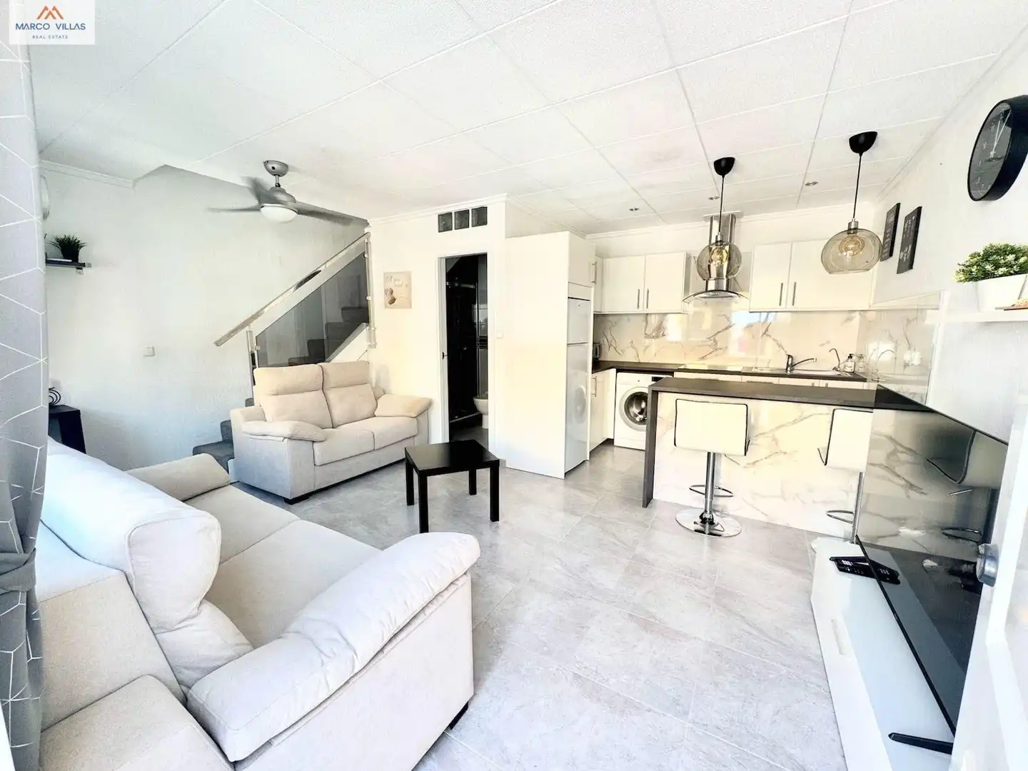 Sala de estar de Casa o chalet de alquiler en San Fulgencio con Aire acondicionado, Calefacción y Terraza