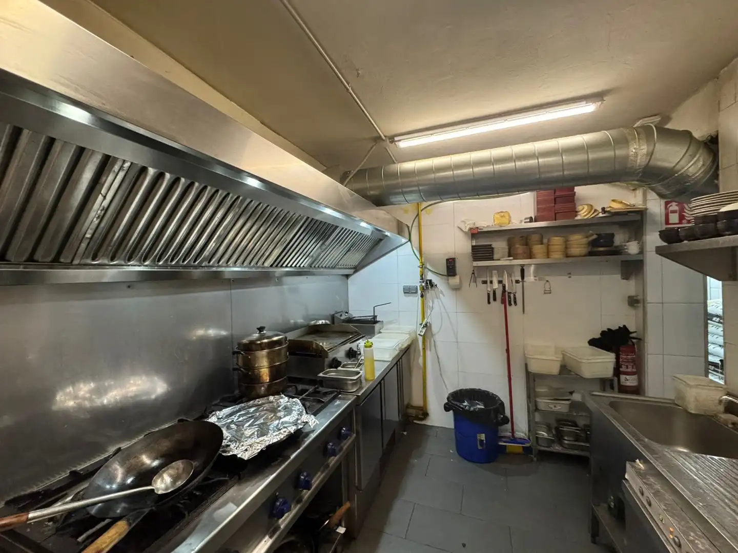 Cocina de Local en traspaso en Barcelona con Aire acondicionado y Amueblado