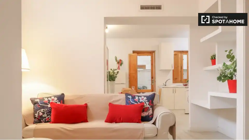 Sala de estar de Piso de alquiler en Madrid con Aire acondicionado, Calefacción y Amueblado