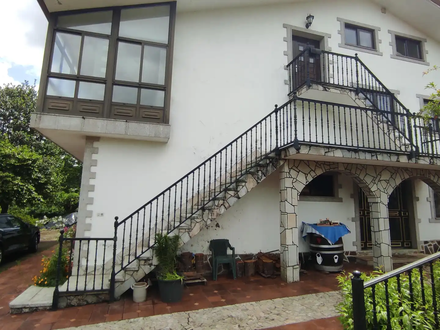 Vista exterior de Casa o chalet en venta en Vila de Cruces con Calefacción, Jardín privado y Terraza