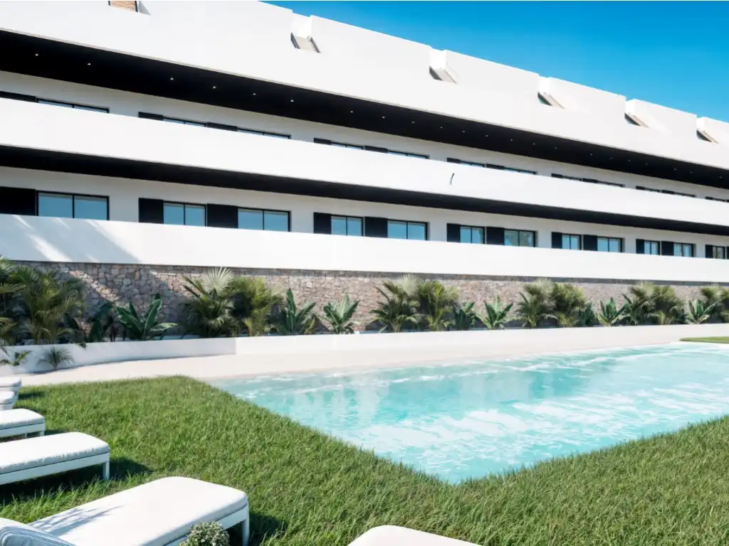 Vista exterior de Apartamento en venta en Finestrat con Terraza, Piscina y Amueblado