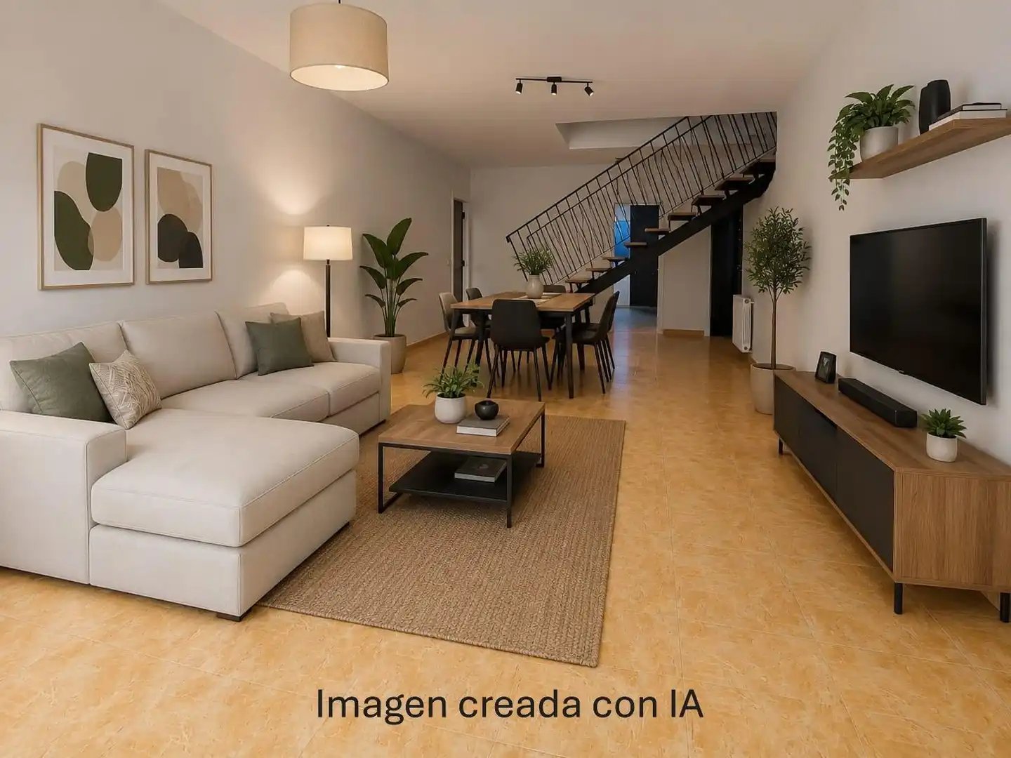 Sala d'estar de Casa adosada en venda en Madrigueras amb Calefacció, Terrassa i Traster