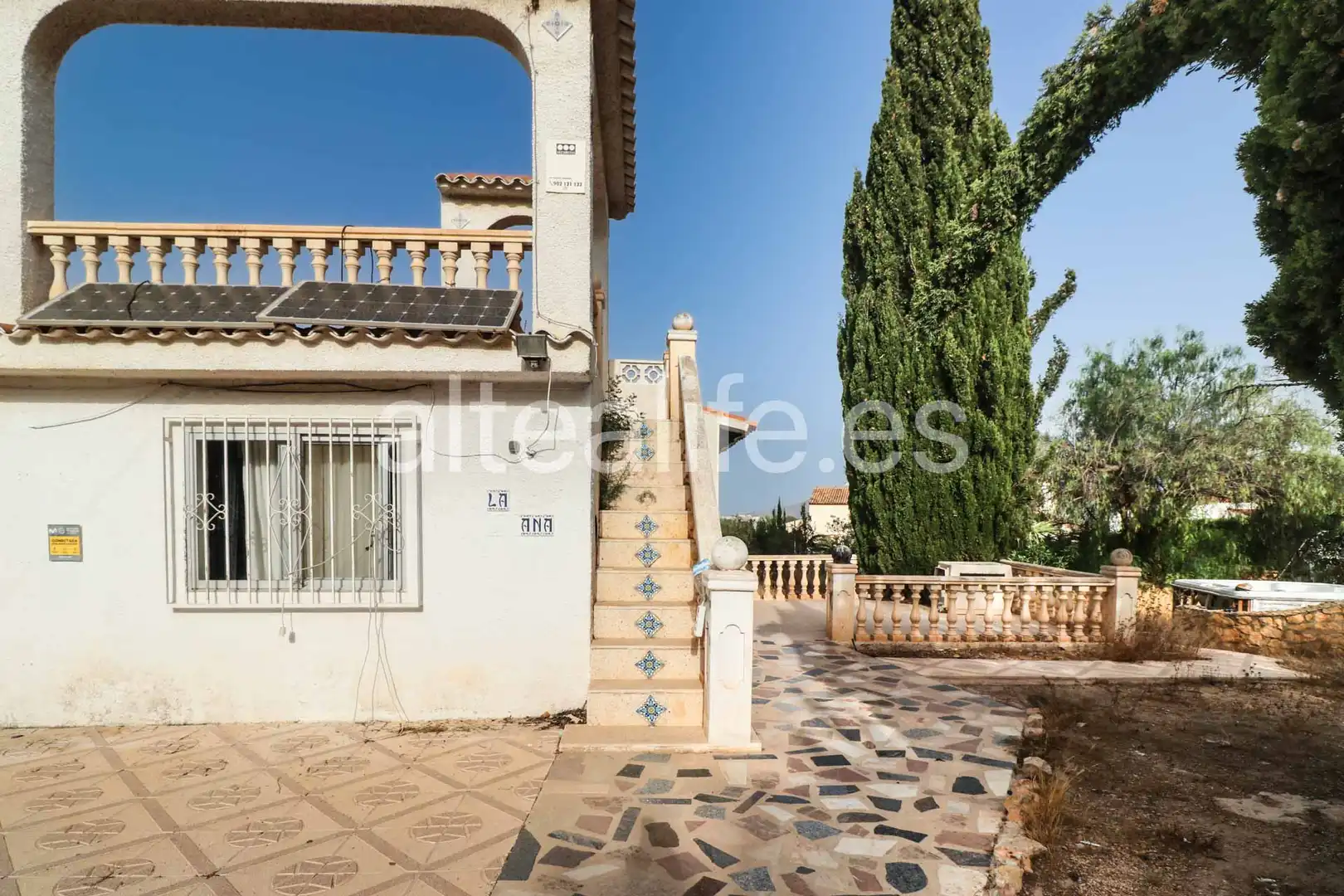Vista exterior de Casa o chalet en venta en La Nucia con Aire acondicionado, Jardín privado y Terraza