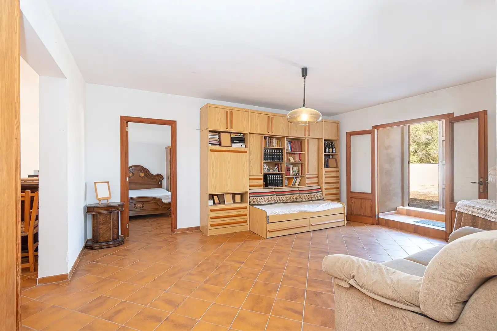 Sala d'estar de Casa o xalet en venda en Sencelles amb Jardí privat, Terrassa i Traster