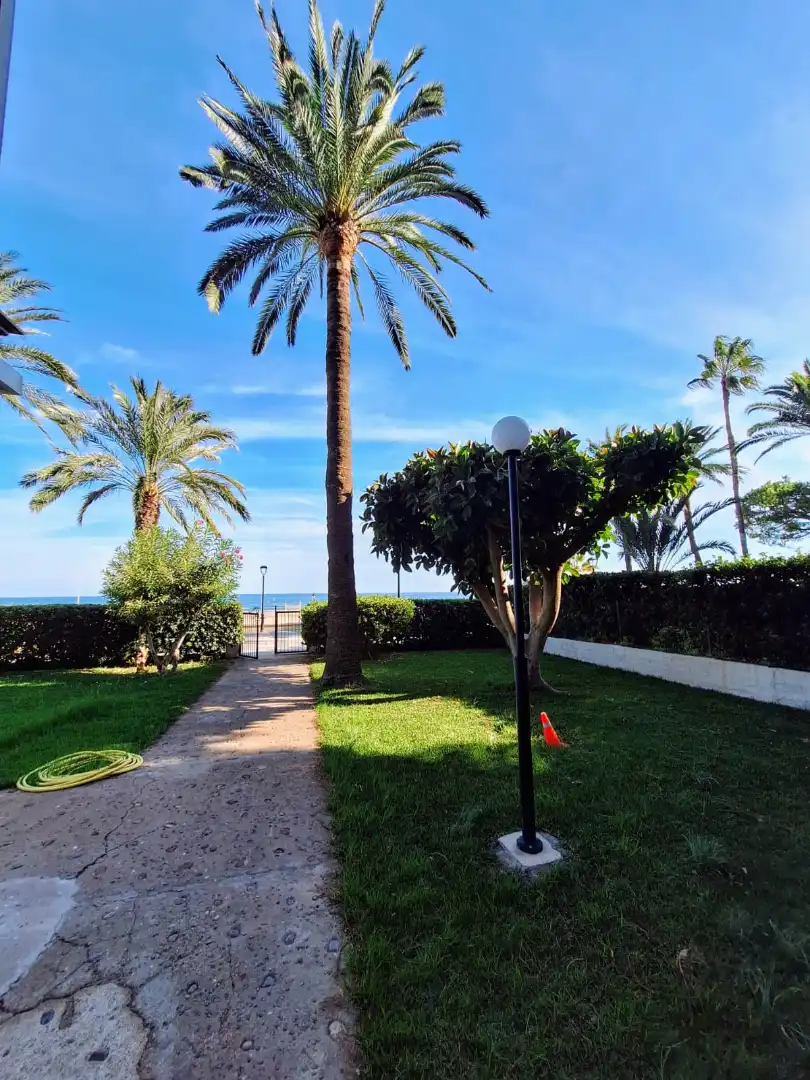 Vista exterior de Apartament en venda en Benicasim / Benicàssim amb Jardí privat, Terrassa i Moblat