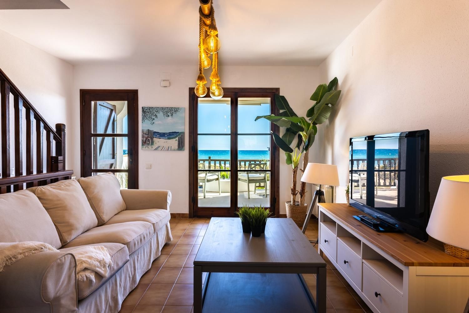 Wohnzimmer von Einfamilien-Reihenhaus zum Verkauf in Creixell mit Heizung, Privatgarten und Terrasse