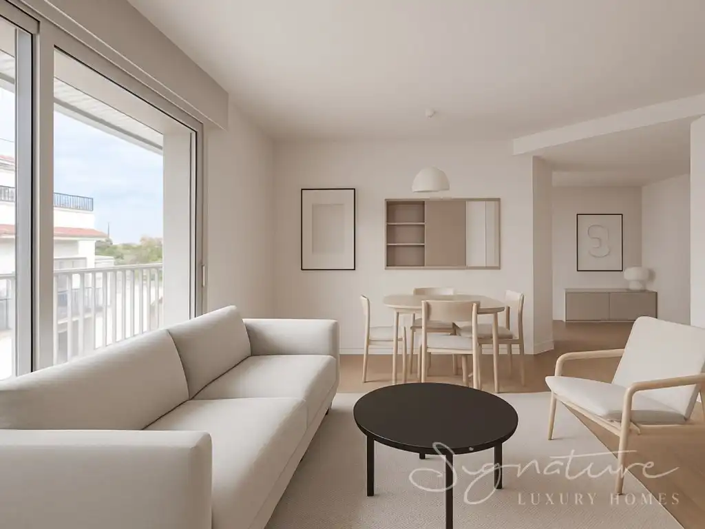 Living room of Attic for sale in Sant Cugat del Vallès  with Air Conditioner, Terrace and Swimming Pool