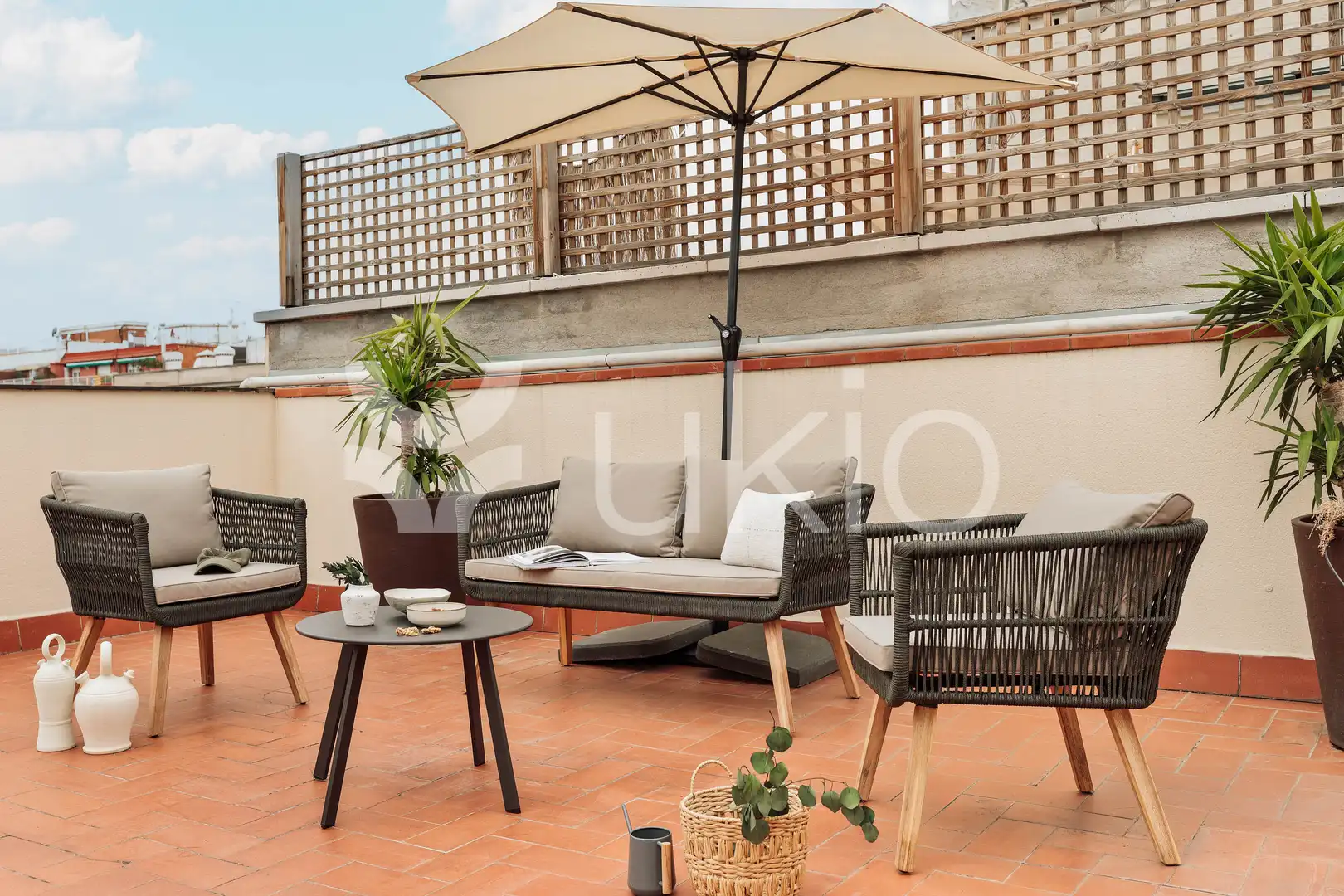 Terrassa de Apartament de lloguer en Barcelona amb Aire condicionat, Calefacció i Jardí privat