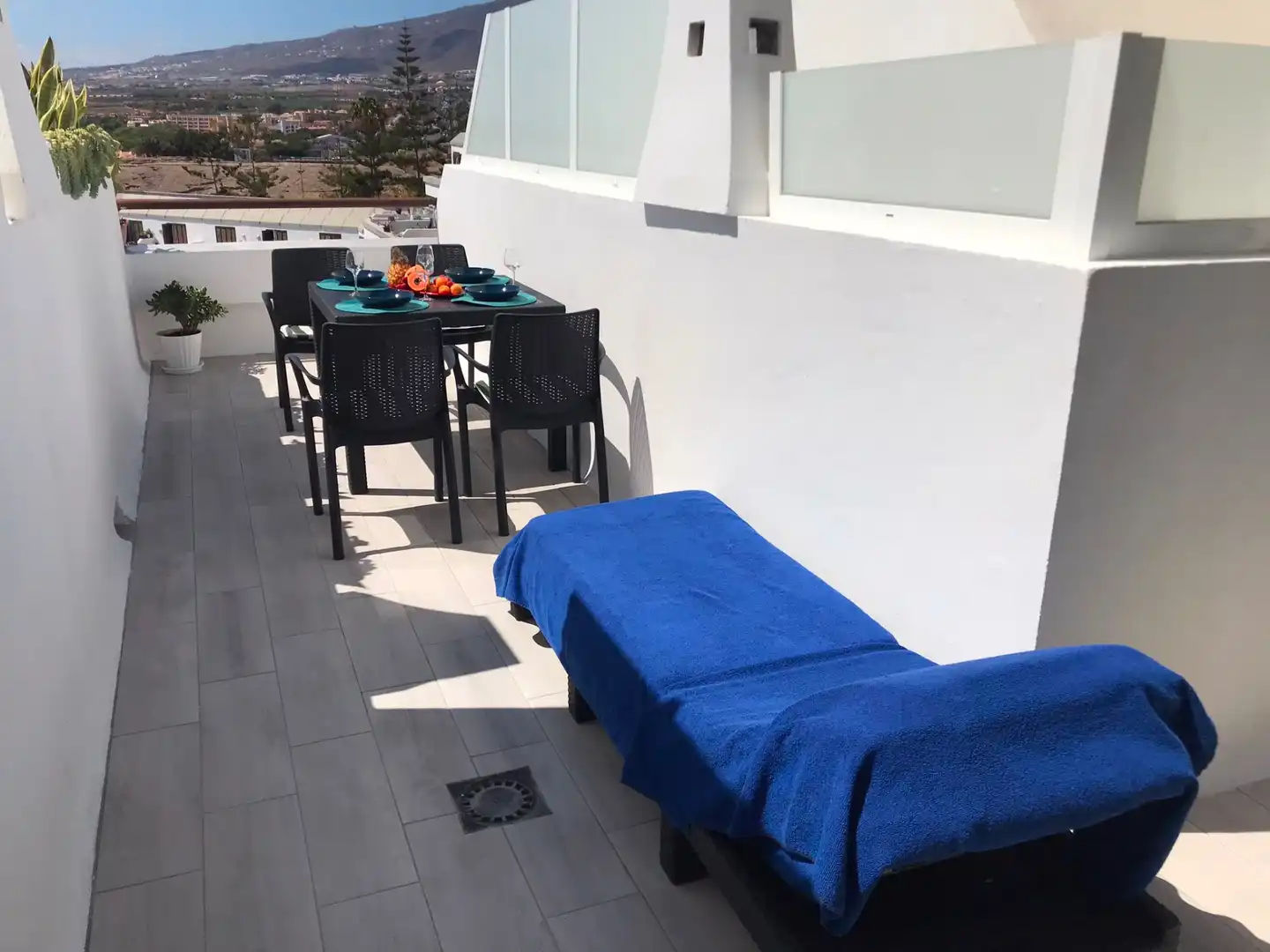 Terraza de Apartamento de alquiler en Adeje con Terraza, Amueblado y Lavadora