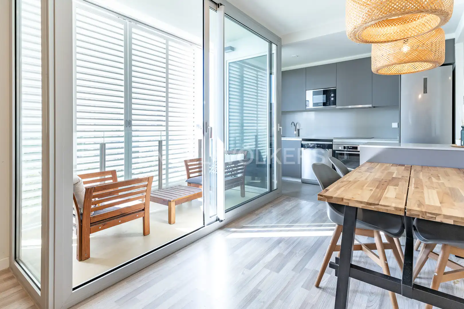Kitchen of Flat for sale in Sant Adrià de Besòs  with Air Conditioner, Heating and Parquet flooring