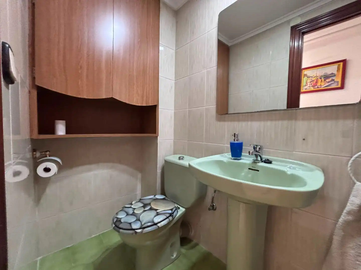Badezimmer von Wohnung zur Miete in Burjassot mit Möbliert, Ofen und Waschmaschine