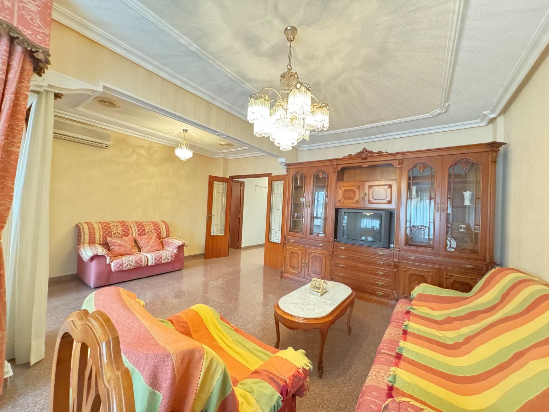 Living room of Flat for sale in Petrer  with Private garden, Terrace and Balcony