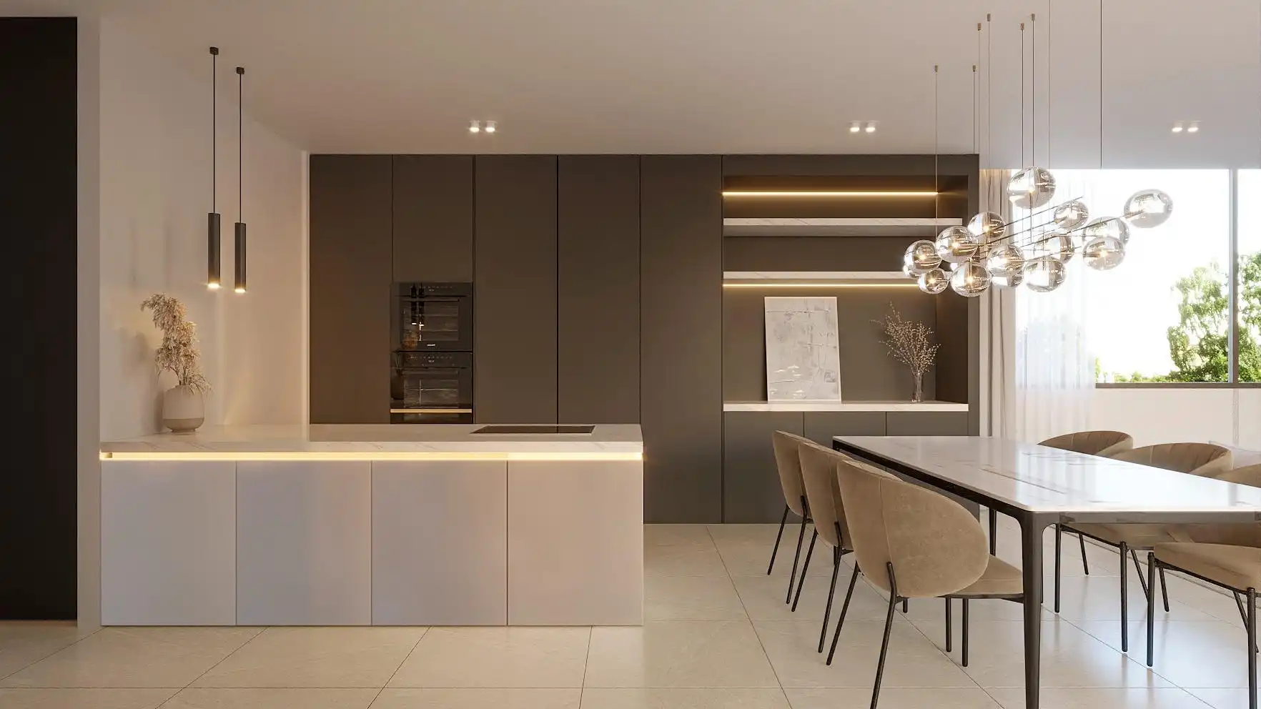 Cuina de Apartament en venda en La Nucia amb Aire condicionat, Jardí privat i Terrassa