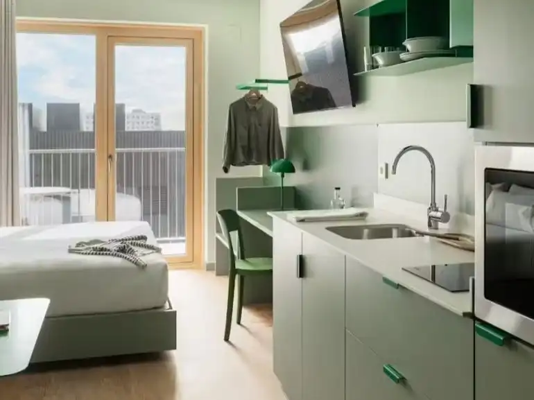 Bedroom of Study for rent in  Pamplona / Iruña  with Air Conditioner, Heating and Parquet flooring