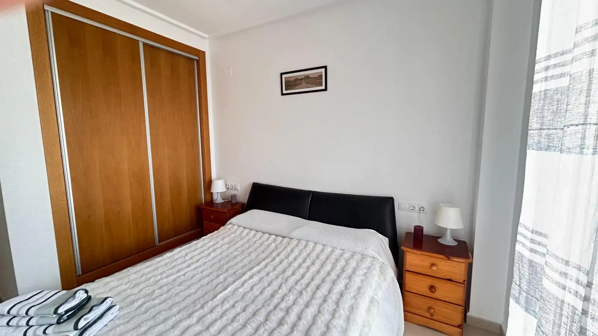 Schlafzimmer von Erdgeschoss zur Miete in Torre-Pacheco mit Klimaanlage, Heizung und Privatgarten