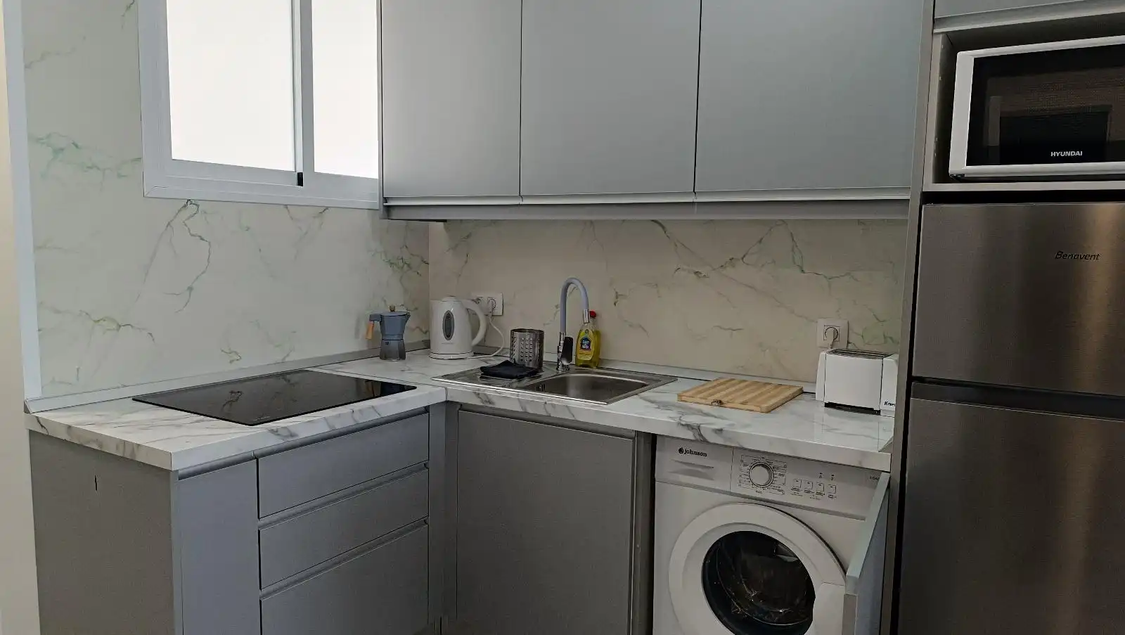 Küche von Wohnungen zum Verkauf in San Bartolomé de Tirajana mit Klimaanlage, Möbliert und Balkon