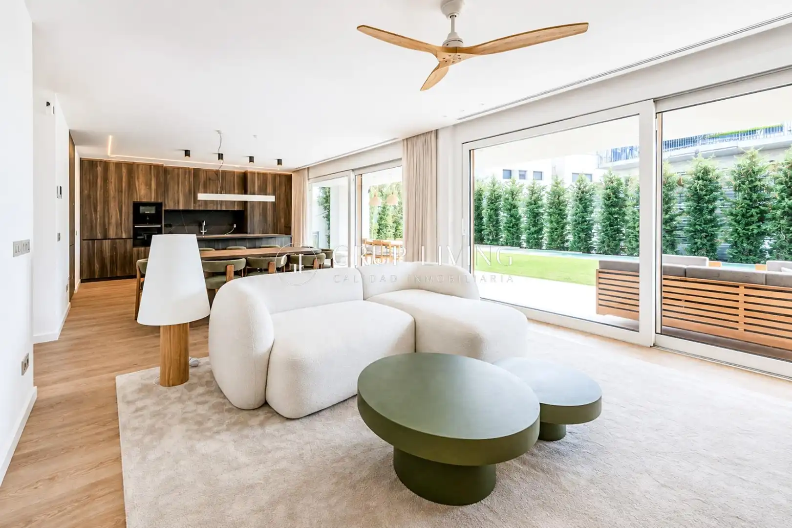 Wohnzimmer von Haus oder Chalet zur Miete in Sitges mit Klimaanlage, Heizung und Privatgarten