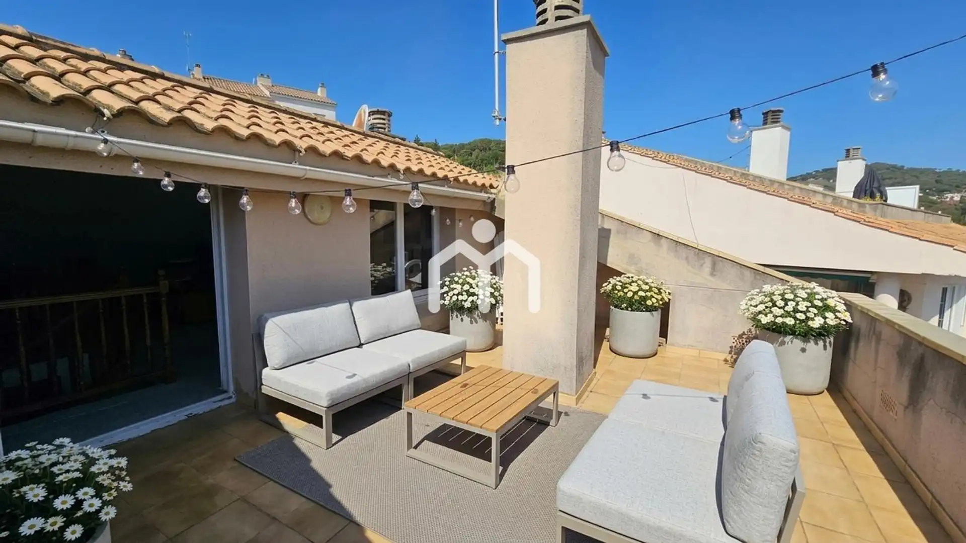 Terrace of Single-family semi-detached for sale in Teià  with Heating, Terrace and Storage room