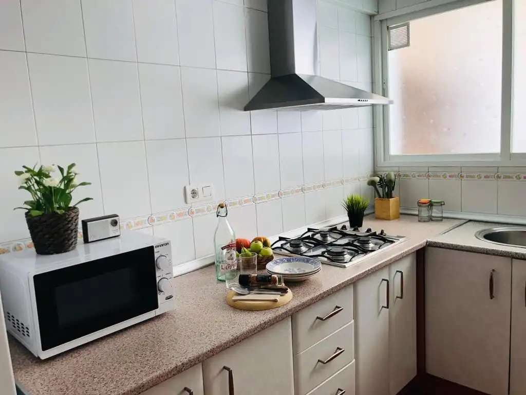 Cuina de Pis de lloguer en Granada amb Calefacció, Terrassa i Moblat