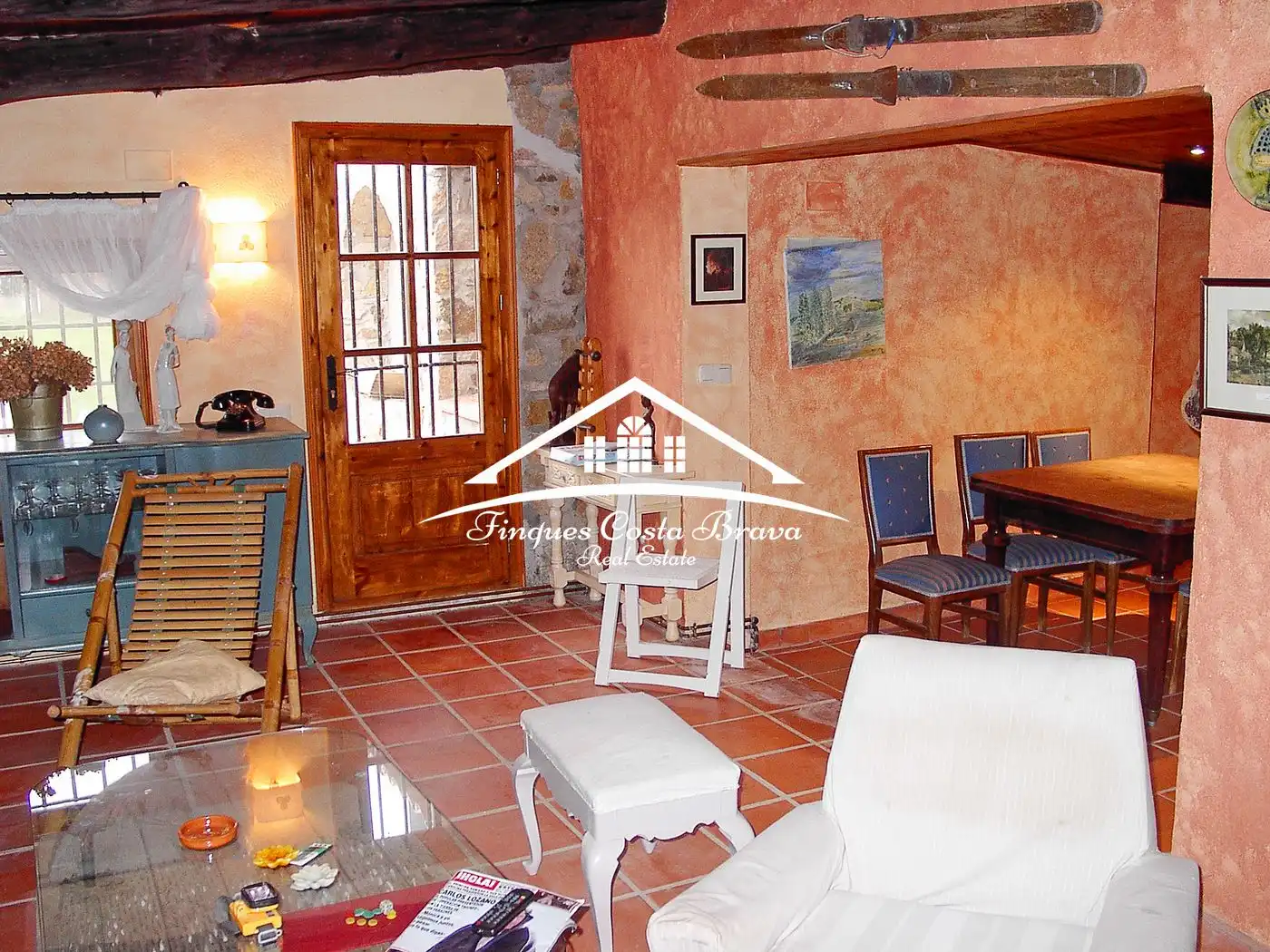 Sala d'estar de Finca rústica en venda en Palafrugell amb Terrassa, Traster i Piscina