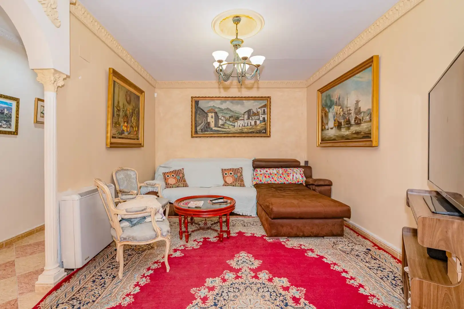 Sala de estar de Casa adosada en venta en Chauchina con Aire acondicionado, Calefacción y Trastero