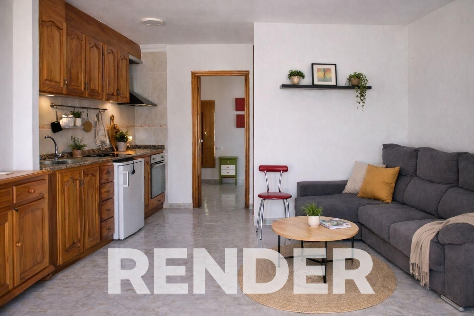 Dormitori de Apartament en venda en Oliva amb Aire condicionat, Jardí privat i Terrassa