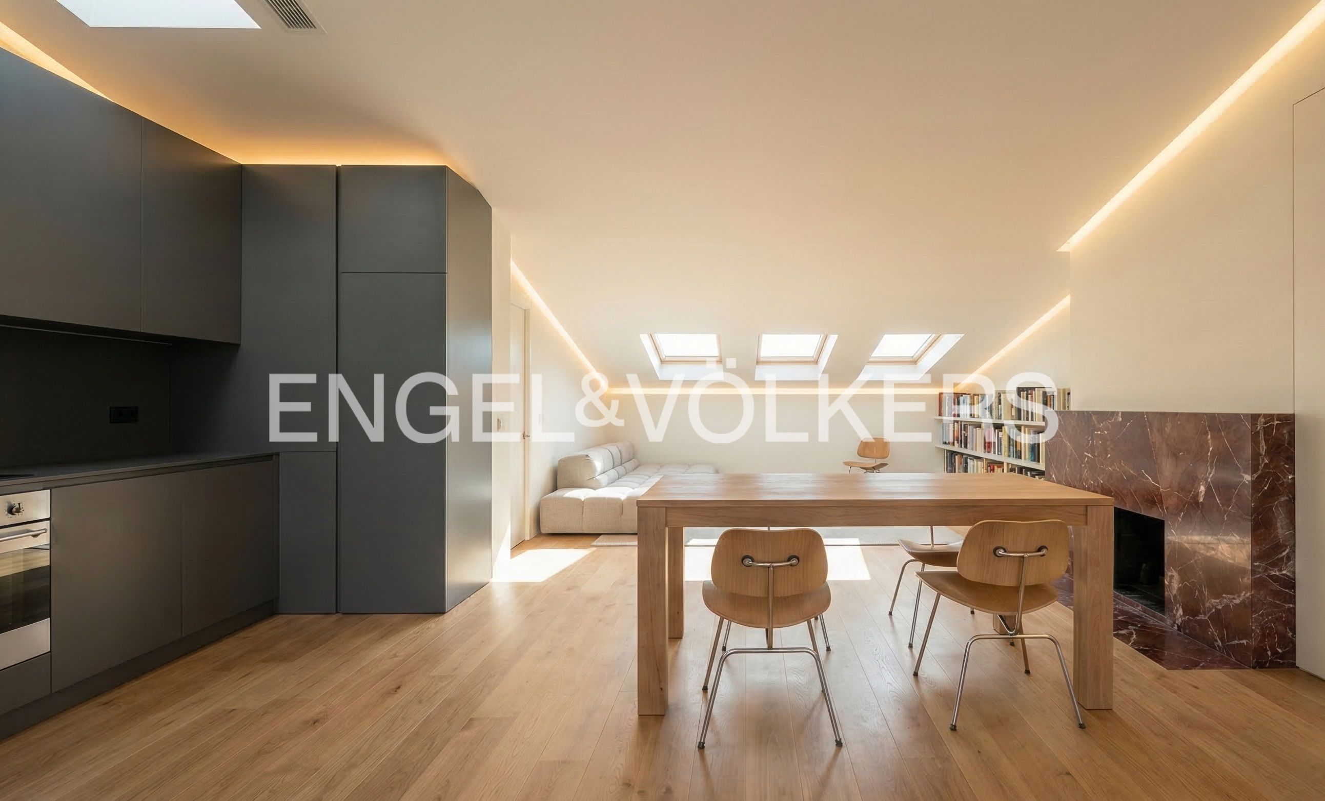 Sala de estar de Ático en venta en  Madrid Capital con Aire acondicionado y Calefacción