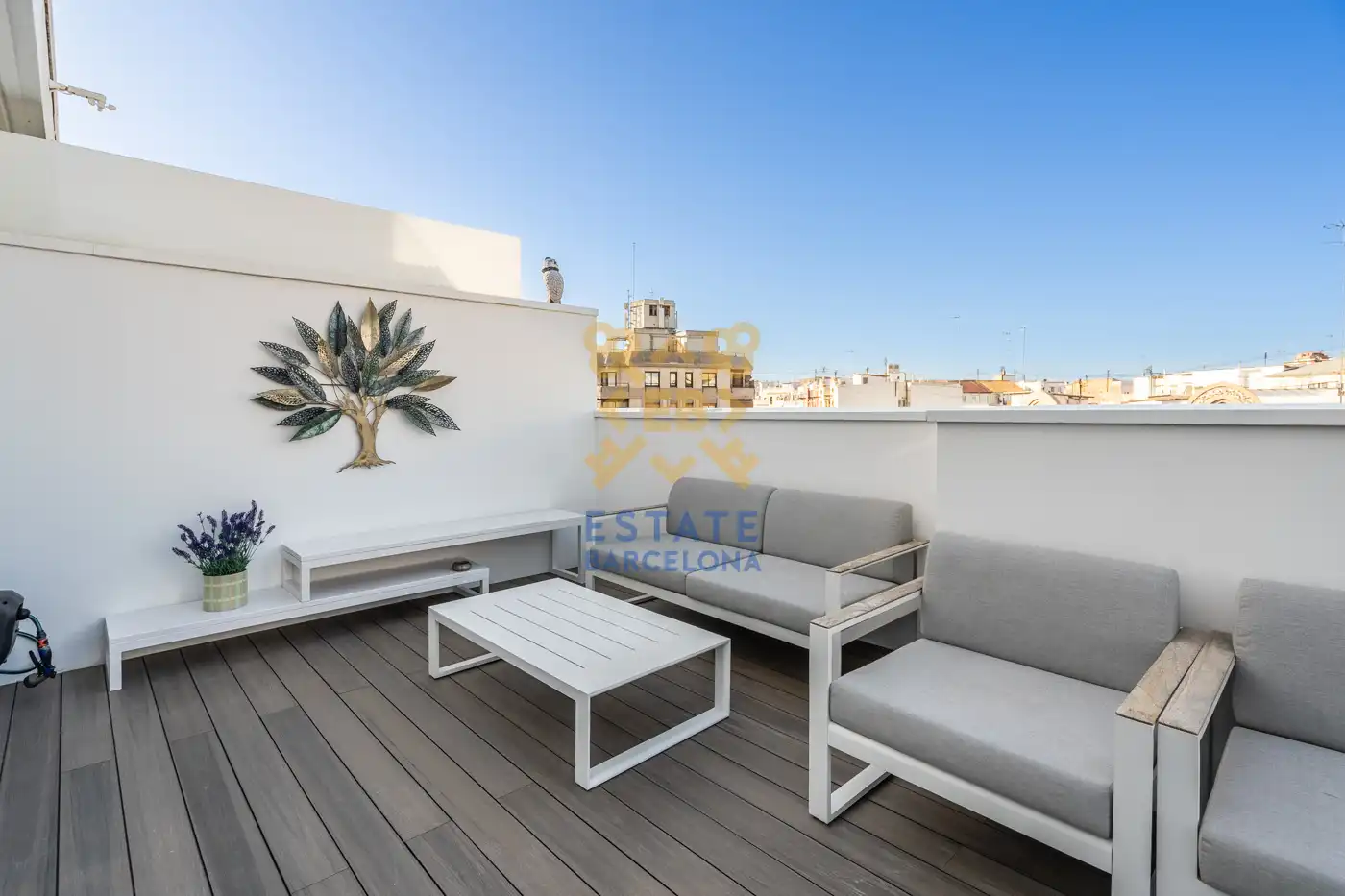 Terrasse von Dachboden zum Verkauf in Valencia mit Klimaanlage, Heizung und Möbliert