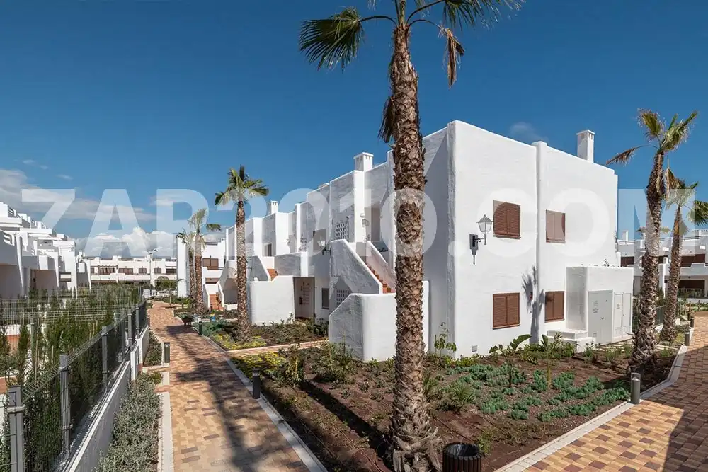 Außenansicht von Wohnungen zum Verkauf in Pulpí mit Klimaanlage, Privatgarten und Terrasse