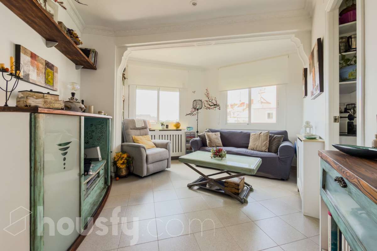 Sala de estar de Piso en venta en  Barcelona Capital con Aire acondicionado, Calefacción y Amueblado