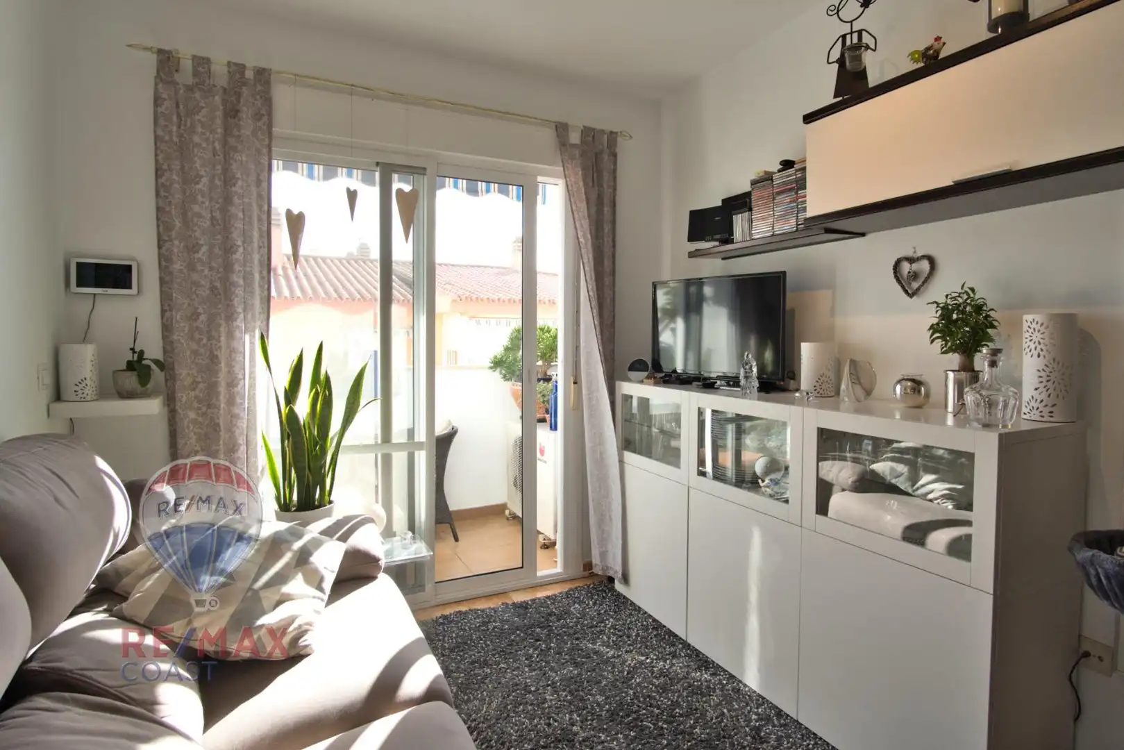 Sala de estar de Dúplex en venta en Algarrobo con Aire acondicionado, Terraza y Amueblado