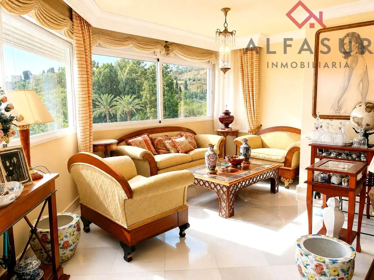 Sala de estar de Piso en venta en Málaga con Aire acondicionado, Terraza y Trastero