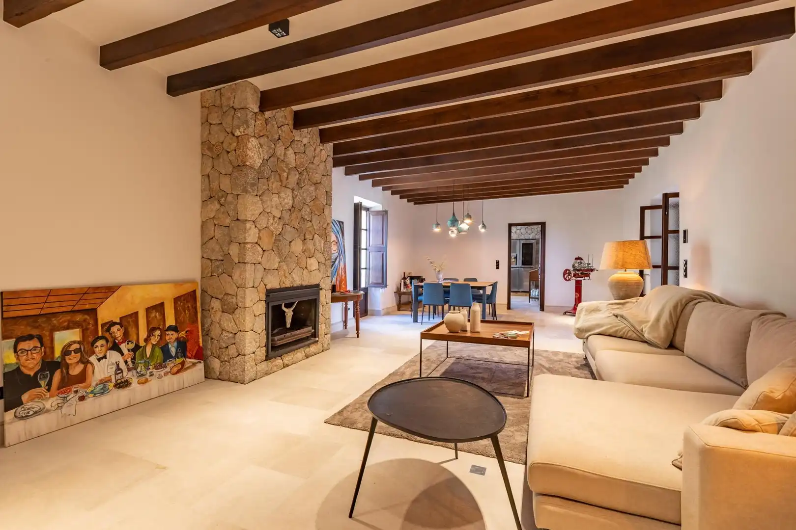 Sala d'estar de Finca rústica en venda en  Palma de Mallorca amb Aire condicionat, Calefacció i Jardí privat