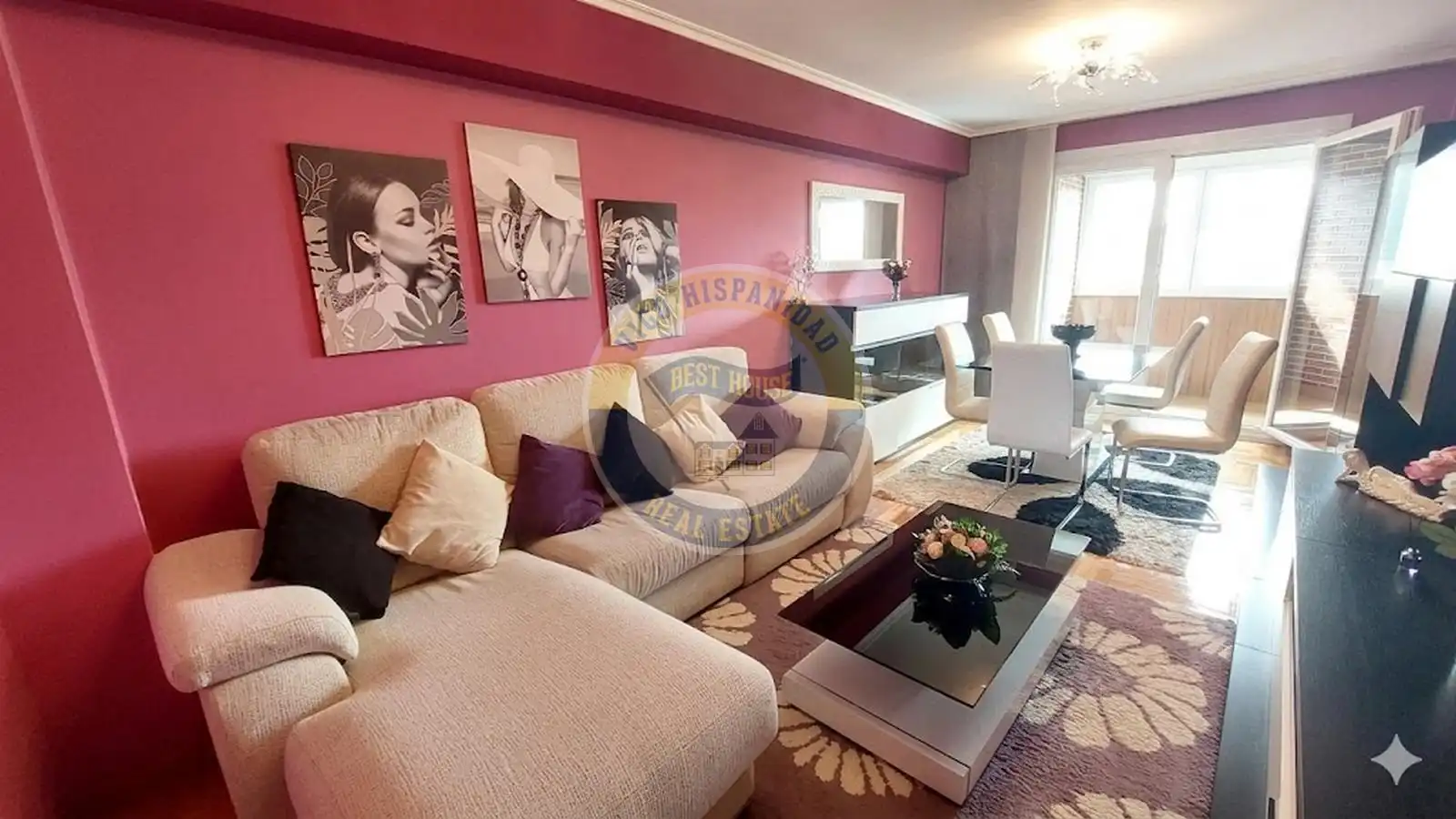Wohnzimmer von Wohnung zum Verkauf in Vigo  mit Heizung, Terrasse und Abstellraum