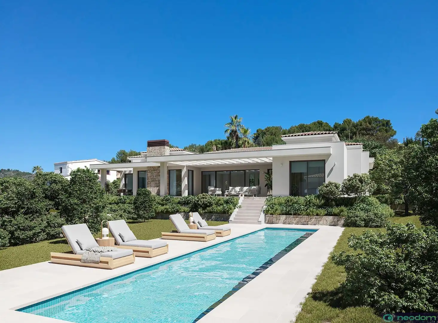 Vista exterior de Casa o xalet en venda en Jávea / Xàbia amb Terrassa i Piscina
