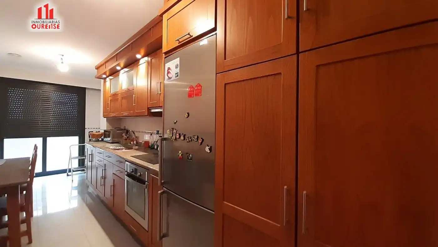 Kitchen of Flat for sale in Ourense Capital   with Heating, Terrace and Storage room